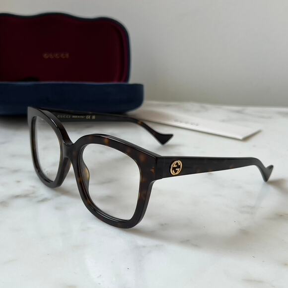 NEW Gucci GG1258O Brown Oversized Square Eyeglasses Frames - Picture 5 of 8